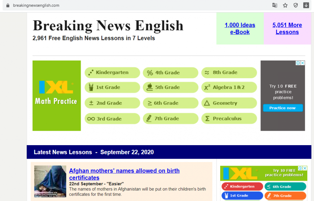    Breaking News English