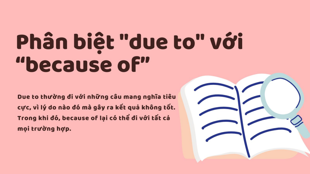 Phân biệt cấu trúc due to và because of