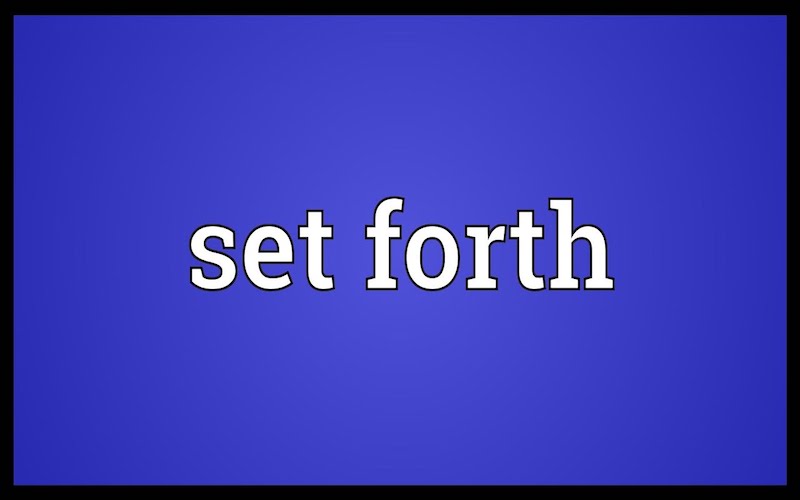 Set forth