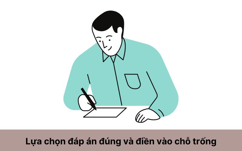 Bài tập 6: Lựa chọn một đáp án đúng rồi điền vào chỗ trống ở đoạn văn sau