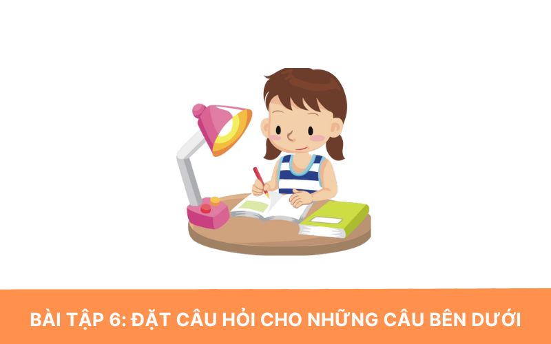 Bài tập 6: Đặt câu hỏi cho những câu bên dưới